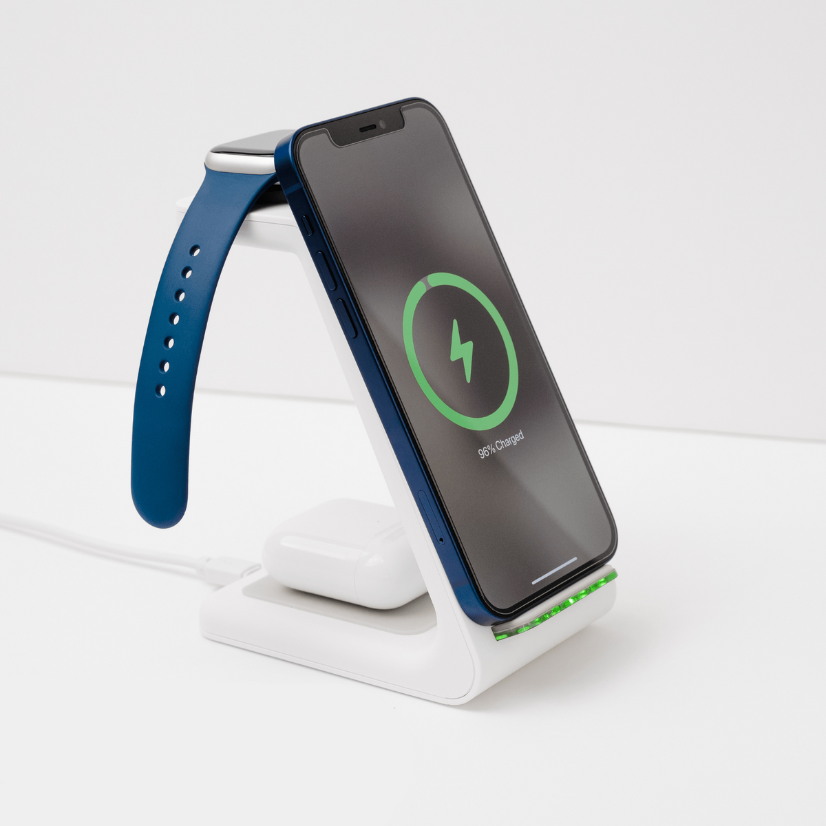 3 in 1 Wireless Charging Station 15W Fast Charger Dock for Phone Watch and Earbuds
