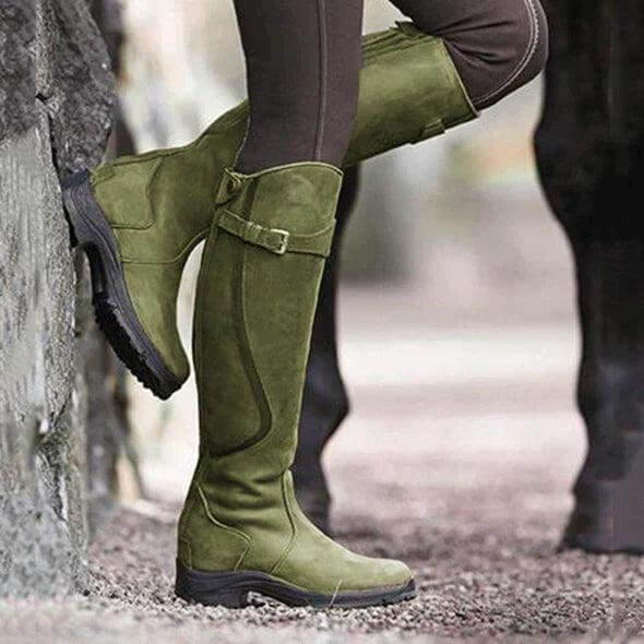 Winter Boots for Women Waterproof Insulated Knee High Riding Shoes with Slip Resistant Sole