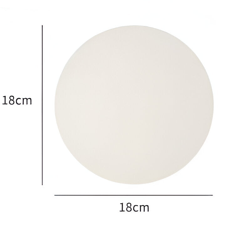 Office Lamp Round Glass Wall Light LED with Metal Base and G9 Bulb for Study and Hallway