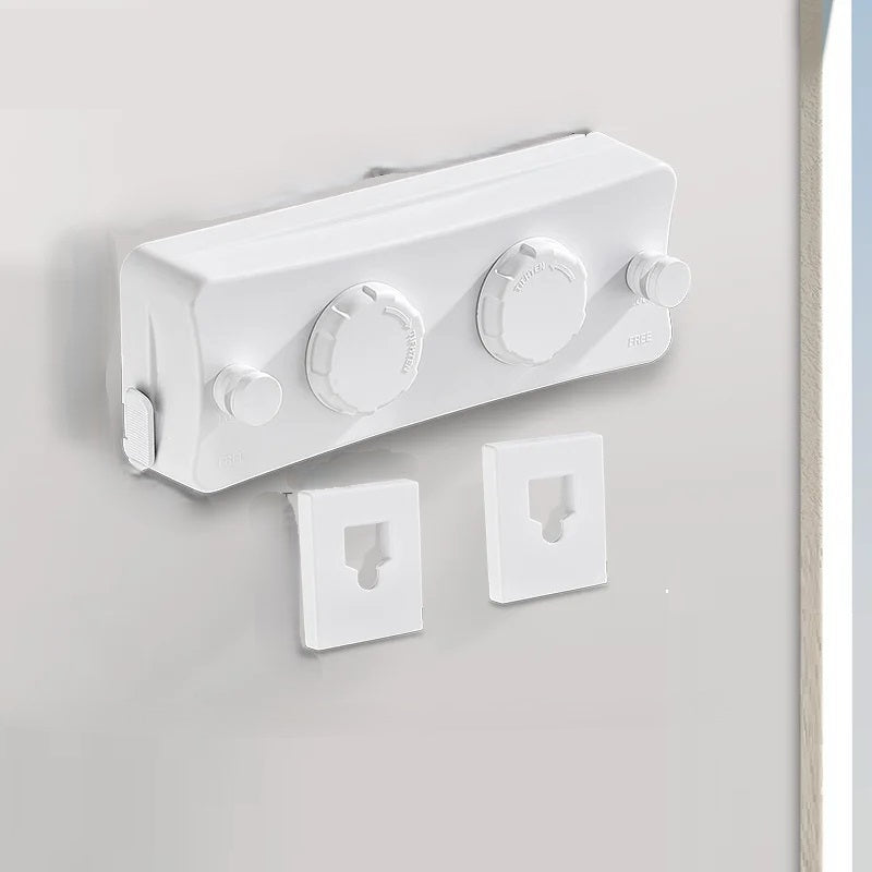 Retractable Washing Line Clothes Hanger for Drying Indoors with Double Rope Design