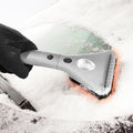 Heated Ice Scraper for Car with Extendable Handle and LED Work Light for Winter