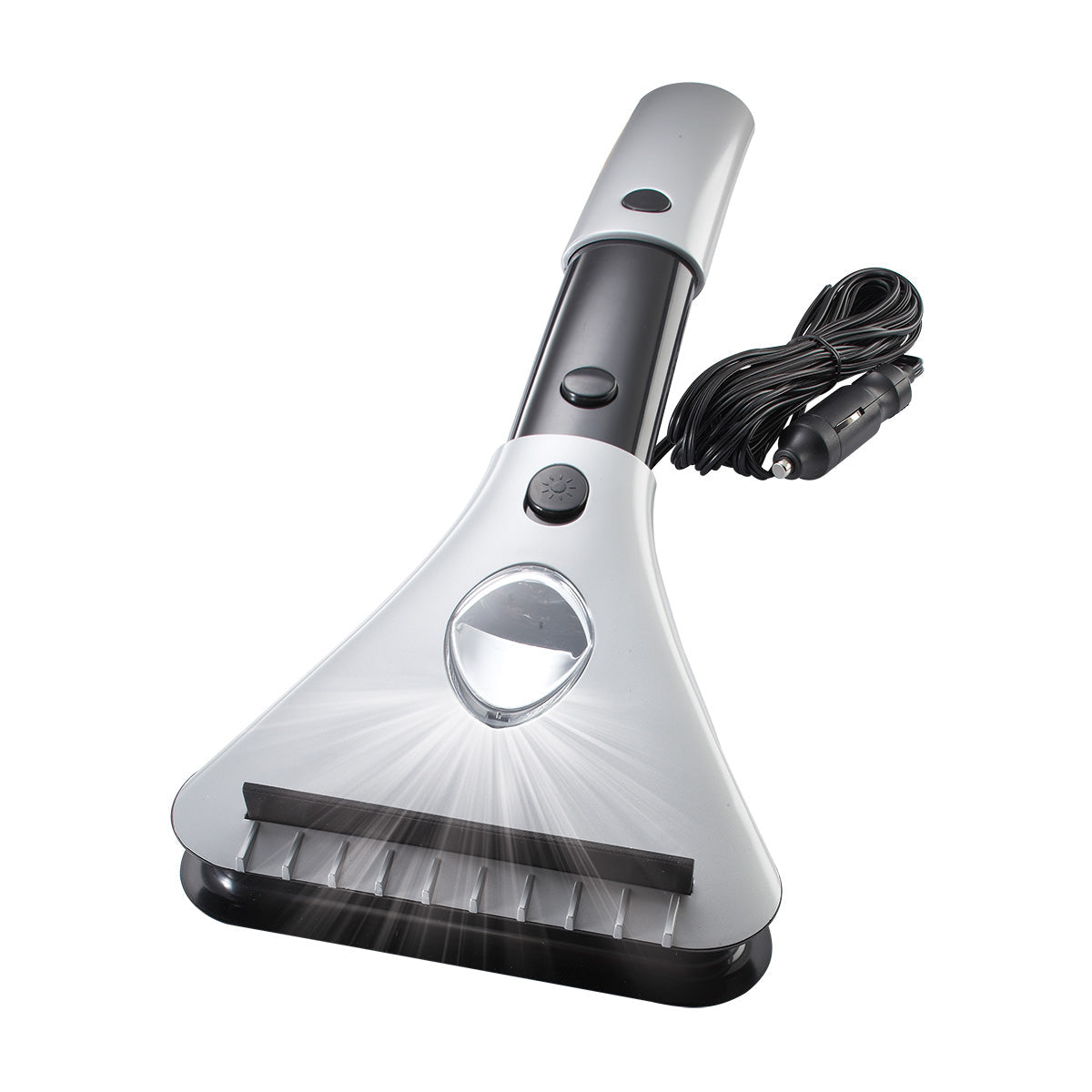 Heated Ice Scraper for Car with Extendable Handle and LED Work Light for Winter