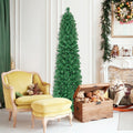 Artificial Christmas Tree Pencil 7 Foot Pre Lit with Fibre Optic Colour