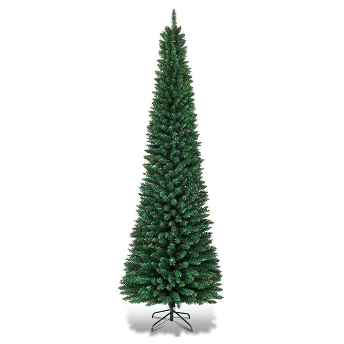 Artificial Christmas Tree Pencil Slim 7 Foot for Corners and Narrow Rooms