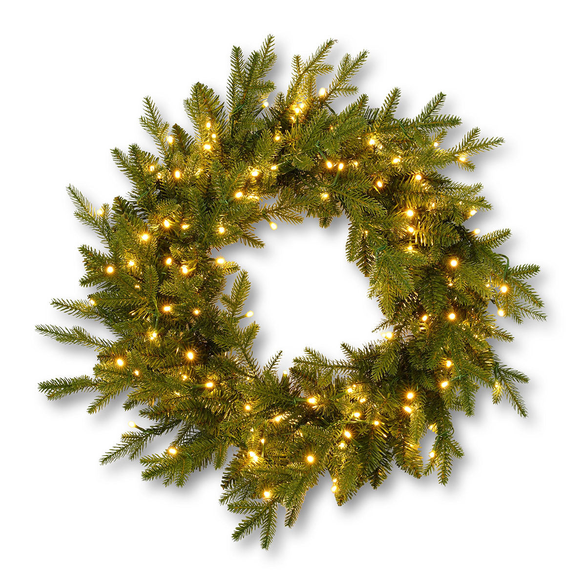 Christmas Wreath Pine 61 cm with 150 Warm White LEDs and 375 Branch Tips