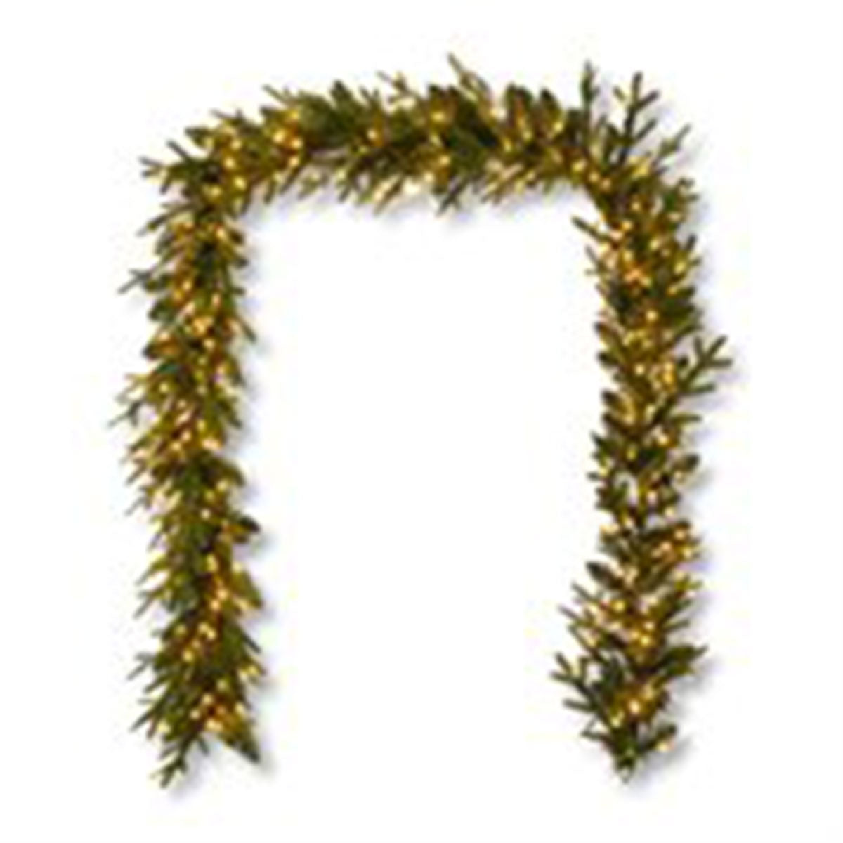 Holiday Decor Pine Garland 9 Foot with 300 Warm White LEDs
