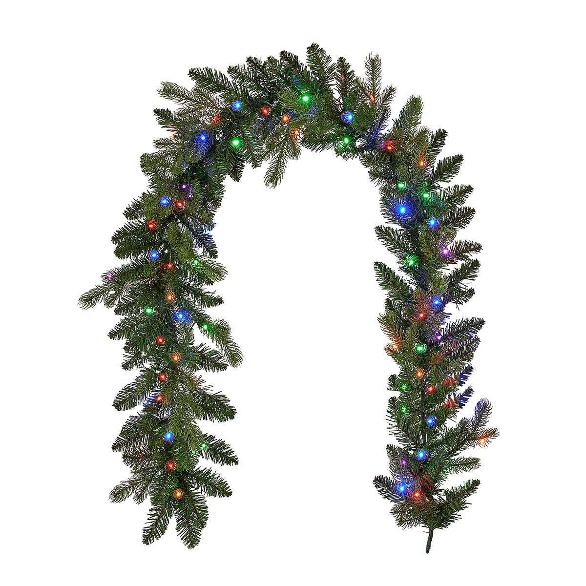 Holiday Decor Pine Garland 6 Foot Lit with a Remote