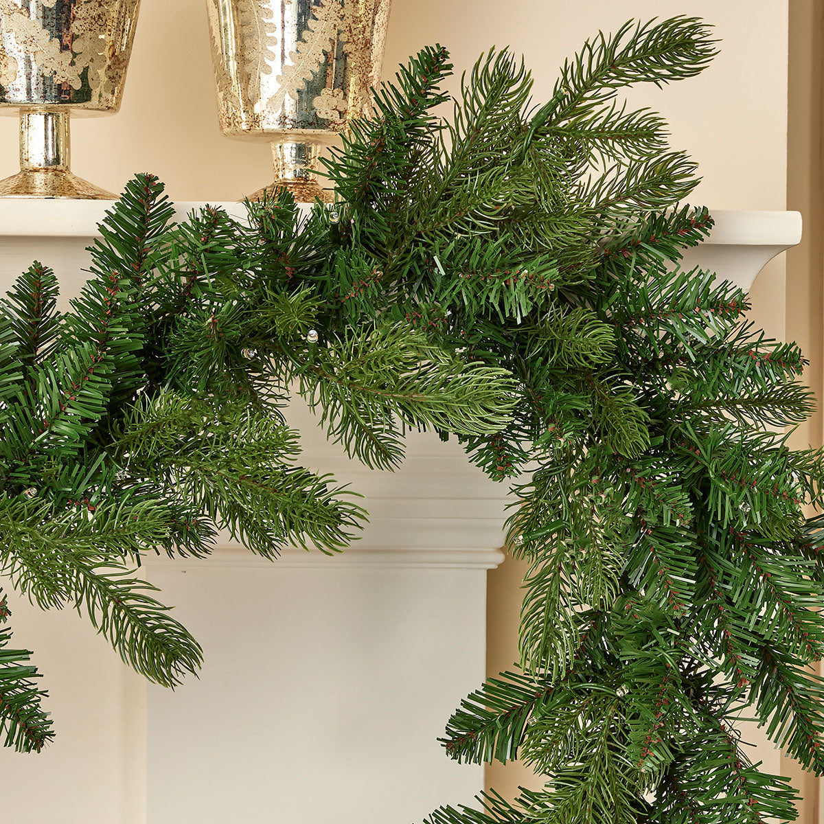Holiday Decor Pine Garland 6 Foot Lit with a Remote