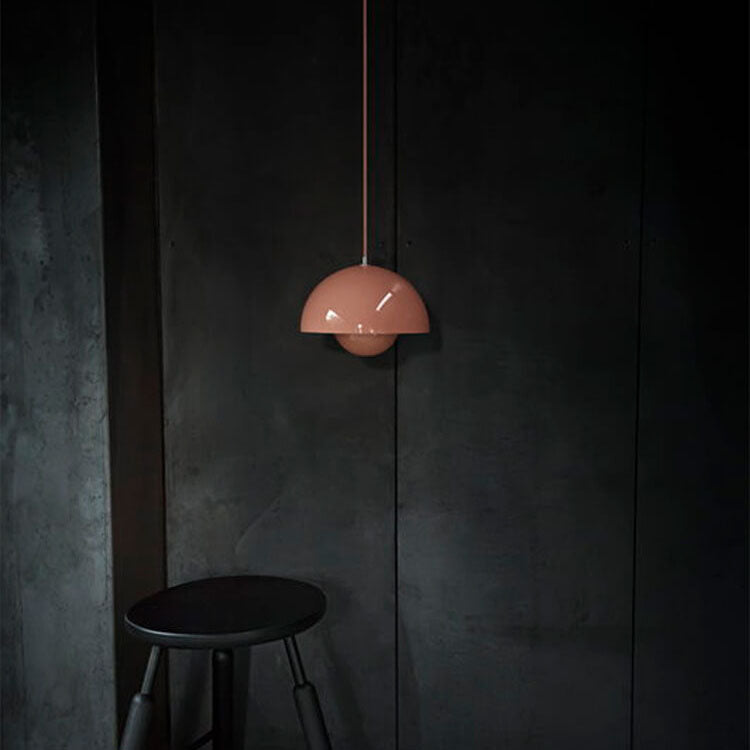 Nordic Dome Pendant Ceiling Lights with Warm or White Option in Six Colors