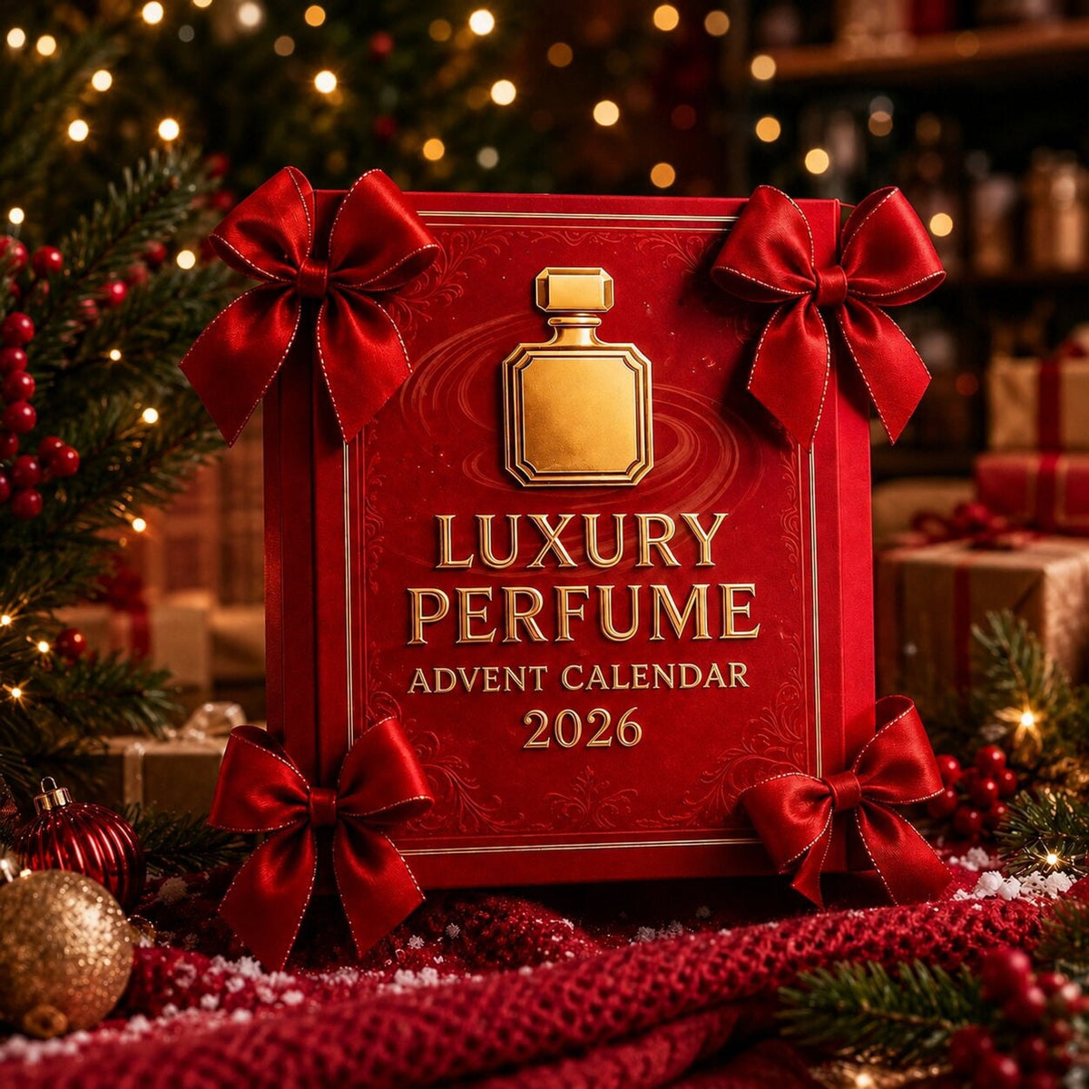 Advent Calendar 24 Decorative Perfume Bottle Designs Behind Daily Doors