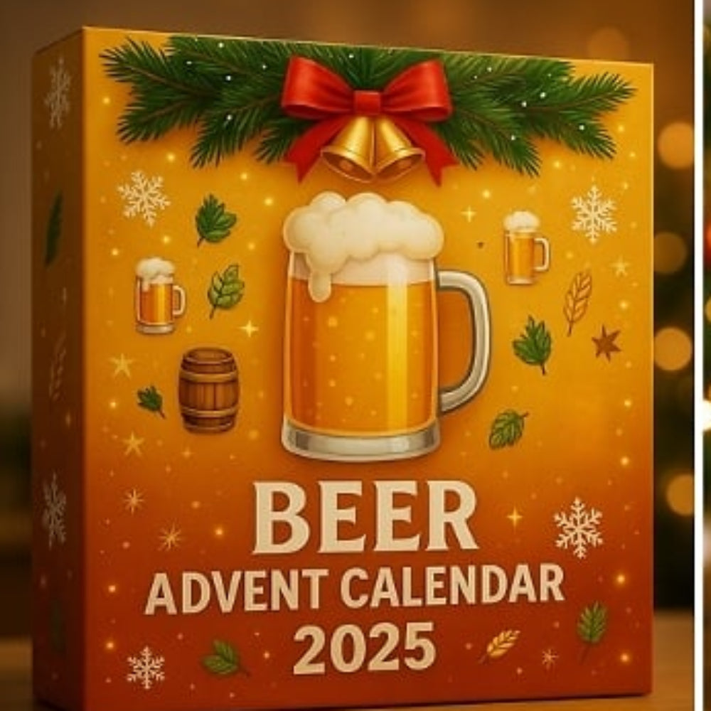 Advent Calendar Beer Style with 24 Mini Bottle Ornaments to Hang