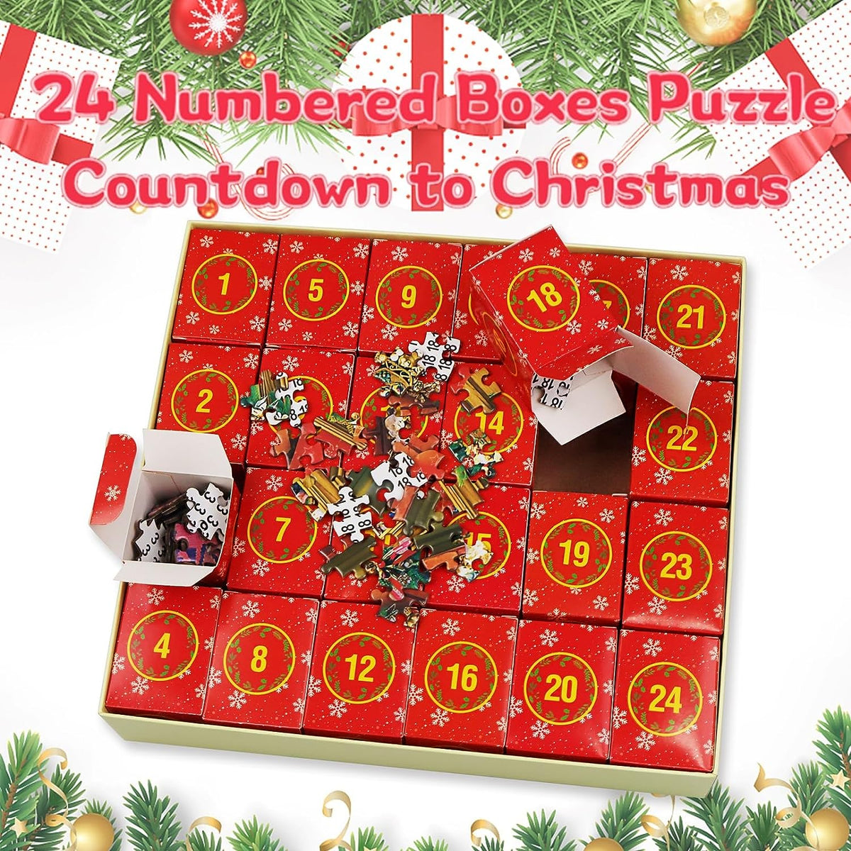 Advent Calendar Jigsaw 1008 Pieces to a 70 x 50 cm Picture