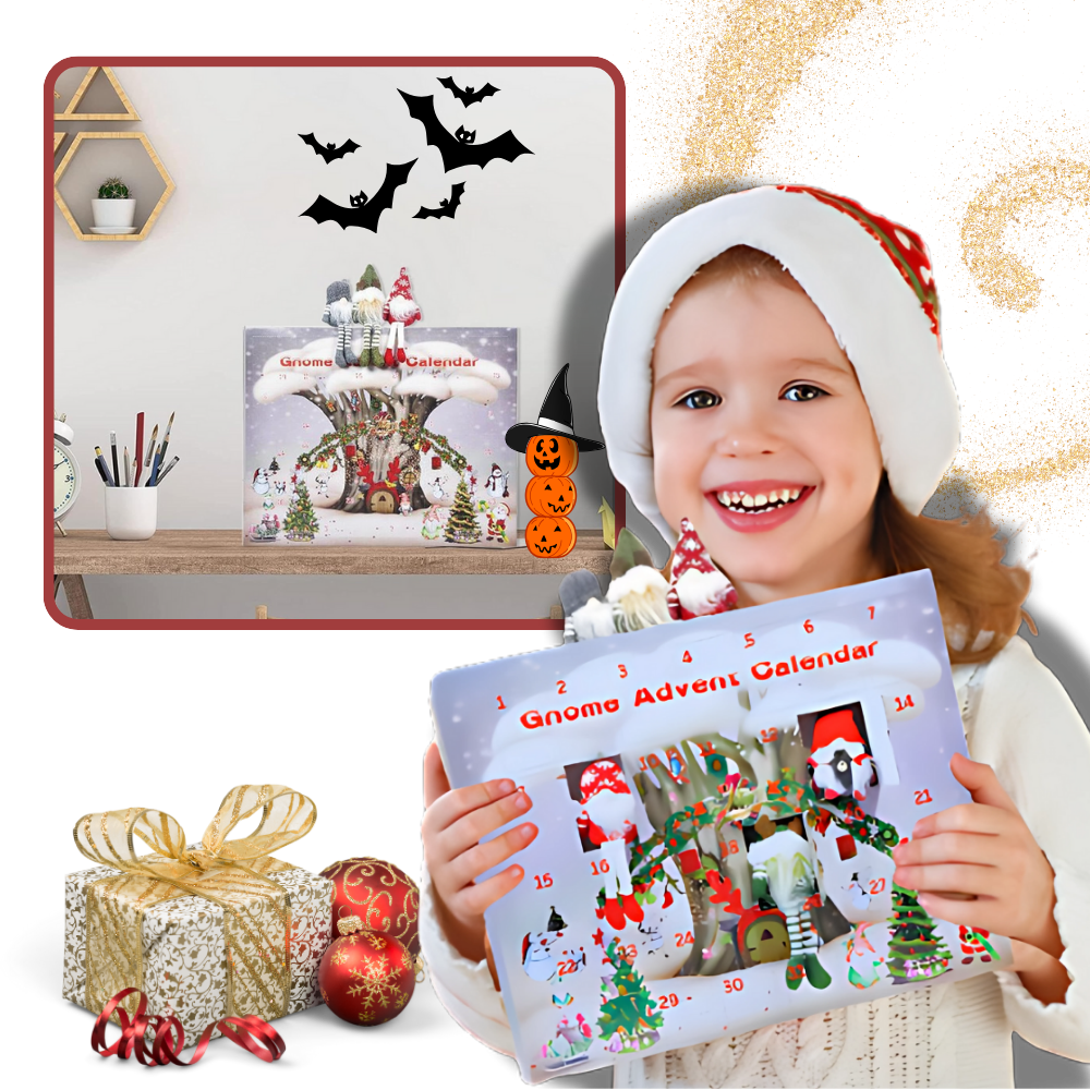 Advent Calendar Gnomes 31 Days for October or December