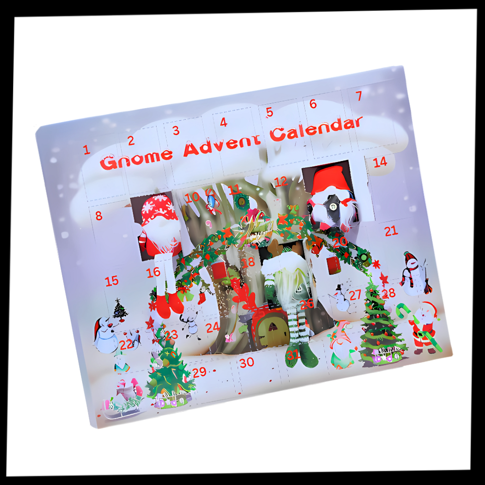 Advent Calendar Gnomes 31 Days for October or December