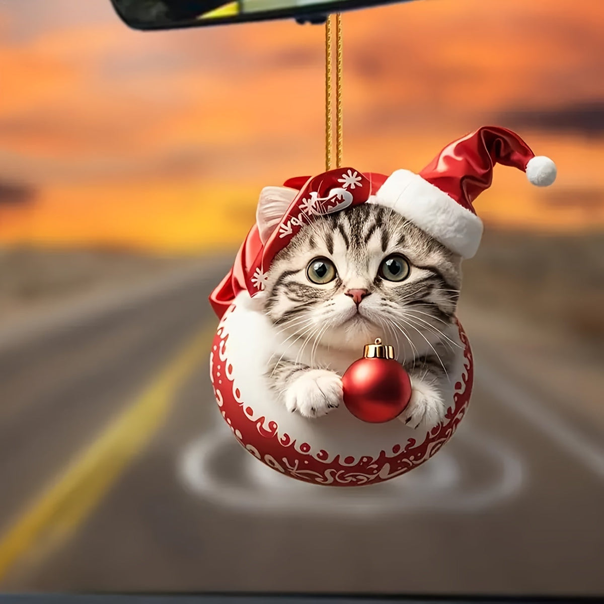 Advent Calendar Cat Pendants with 24 Acrylic Charms to Hang