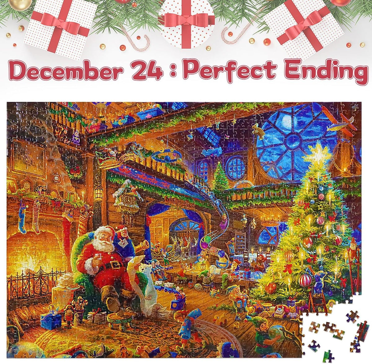 Advent Calendar Jigsaw 1008 Pieces to a 70 x 50 cm Picture