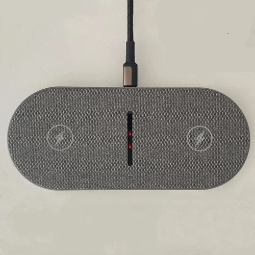 Dual Wireless Charging Station 40W Fast Charger Pad with LED Display for Phone and Earbuds
