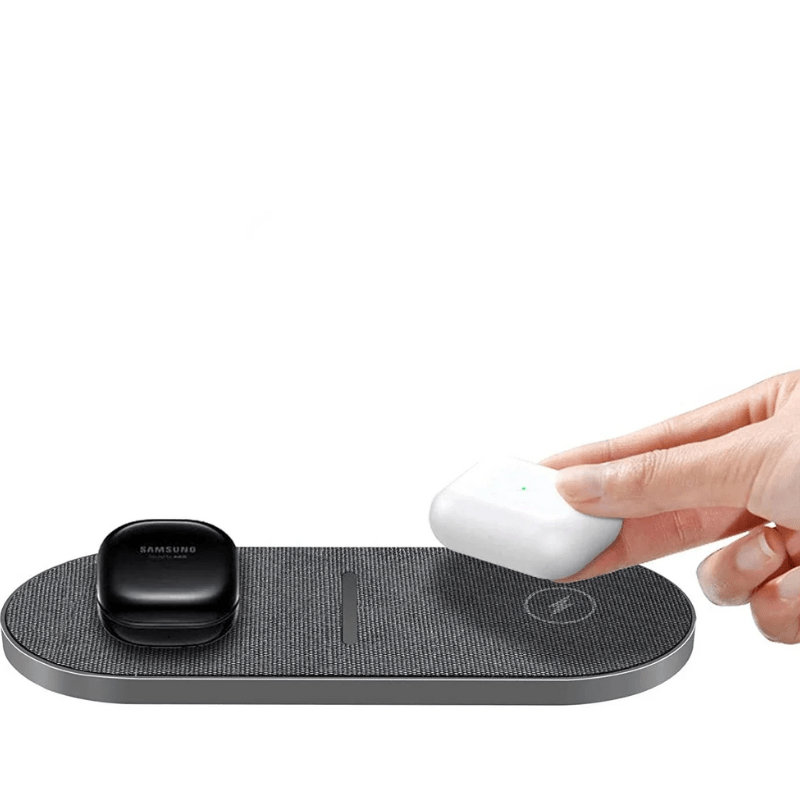 Dual Wireless Charging Station 40W Fast Charger Pad with LED Display for Phone and Earbuds