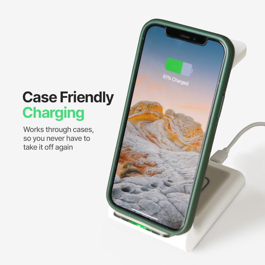 3 in 1 Wireless Charging Station 15W Fast Charger Dock for Phone Watch and Earbuds