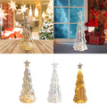 Christmas Lights Glass Look LED Tree Tabletop Bauble in Three Styles