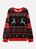 Ugly Christmas Sweater Fair Isle Reindeer in Red or Green