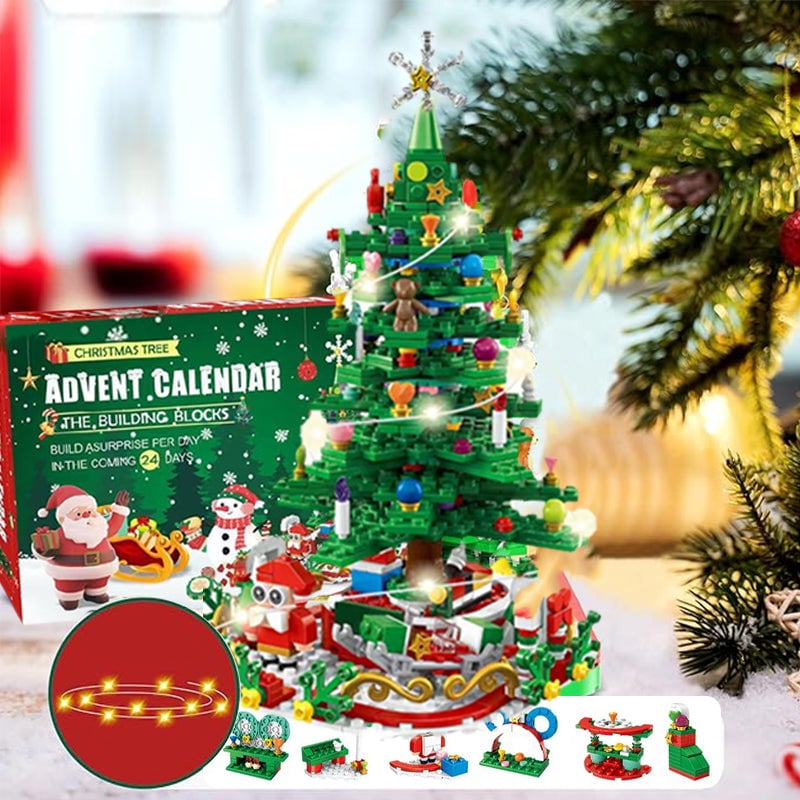 Advent Calendar Christmas Tree Shaped for Children Aged 3 to 6