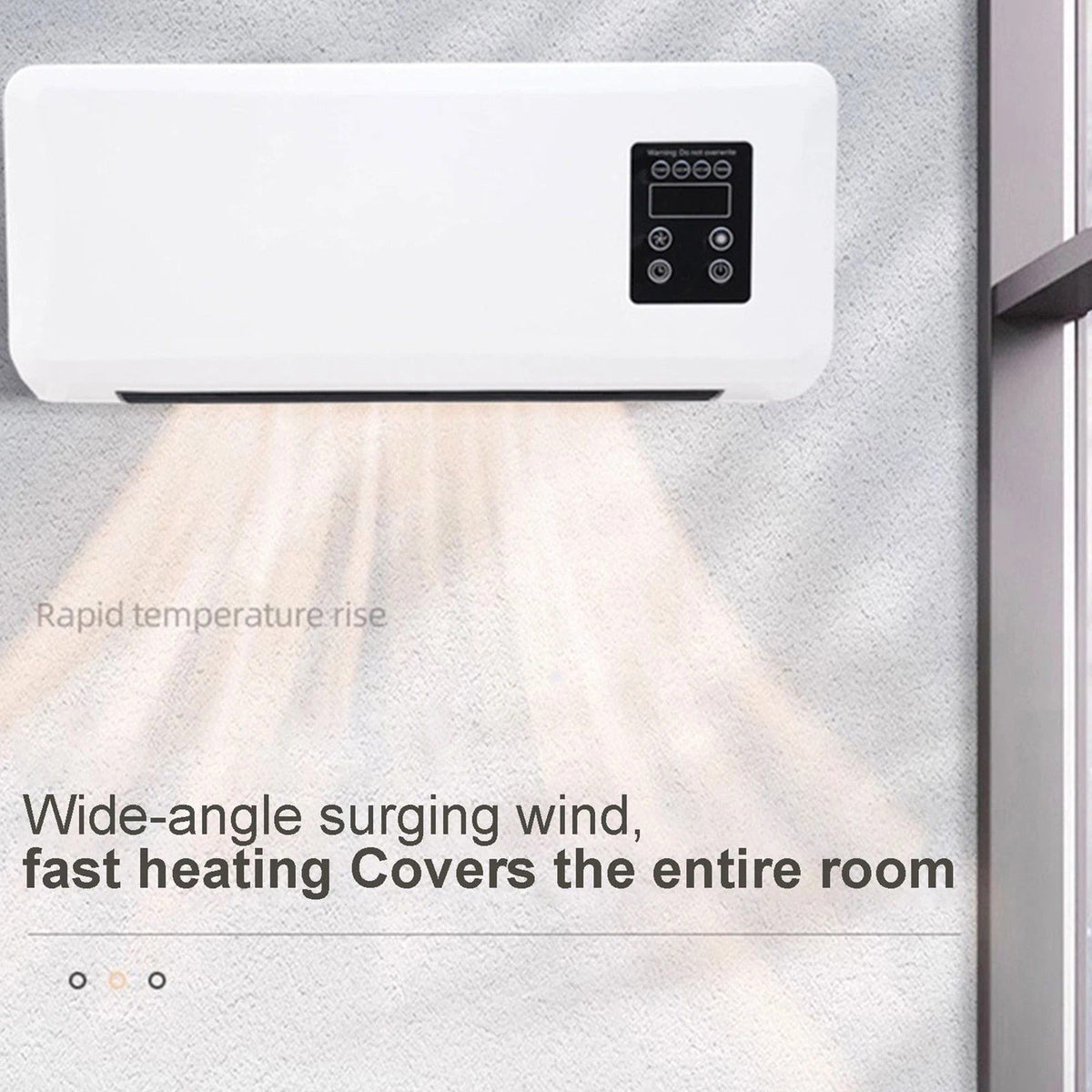 Wall Mounted Clothes Airer and Room Heater 2 in 1 with Remote Control