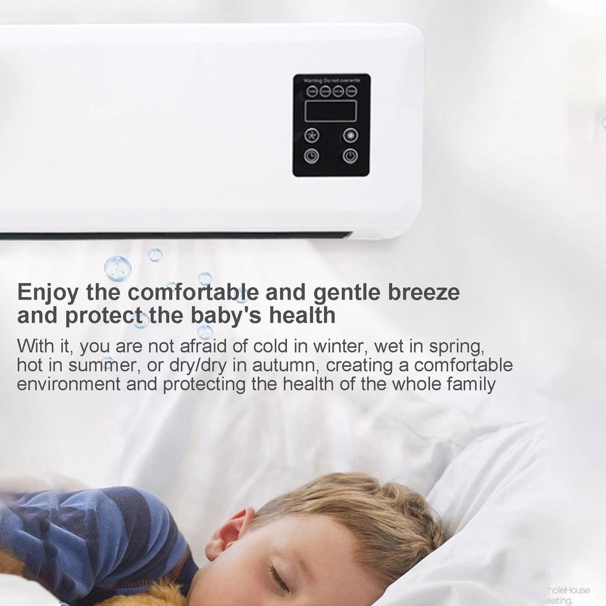 Wall Mounted Clothes Airer and Room Heater 2 in 1 with Remote Control