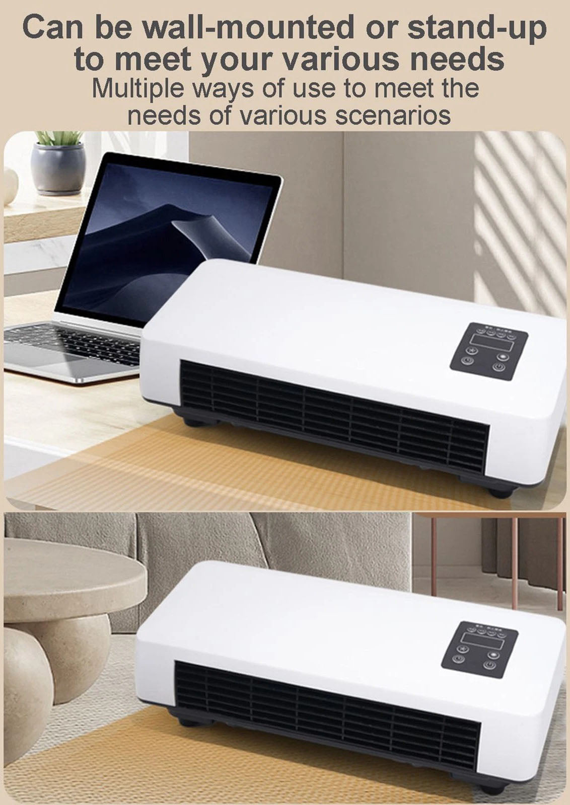 Wall Mounted Clothes Airer and Room Heater 2 in 1 with Remote Control