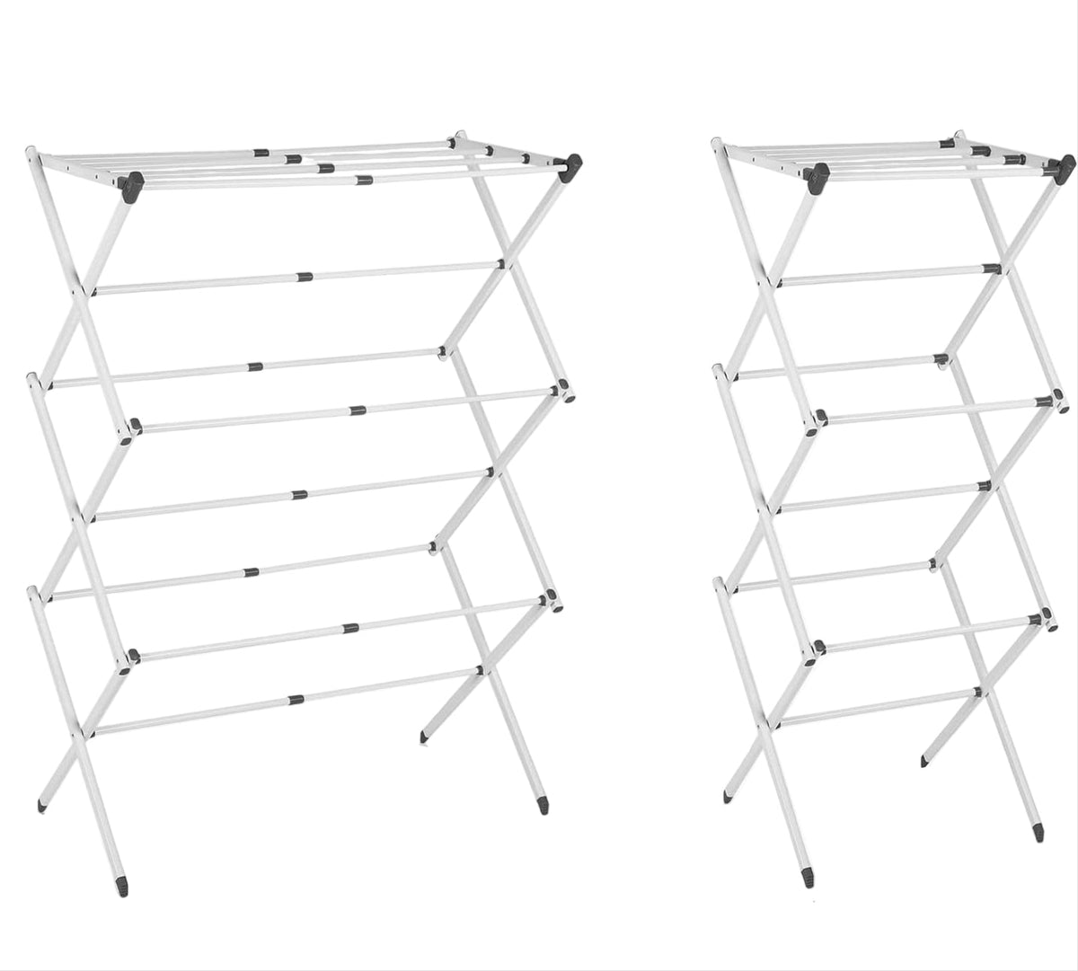 3 Tier Clothes Drying Rack Foldable Indoor Airer with Coated Iron Frame
