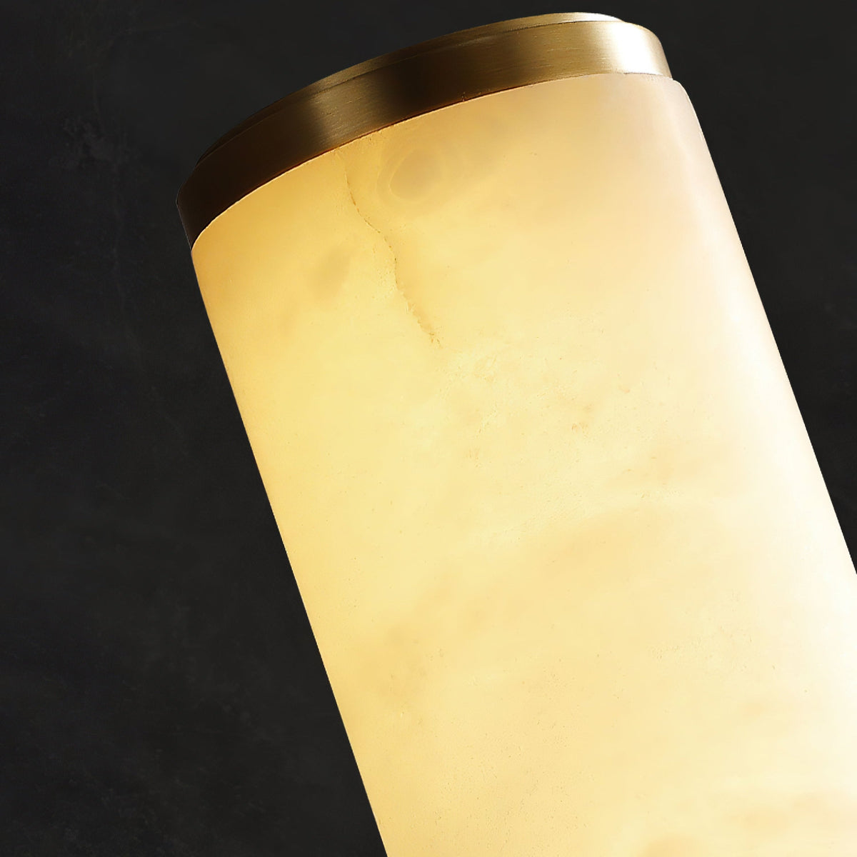 Office Lamp Marble Effect Wall Sconce LED with Copper Detail for a Minimalist Study Desk
