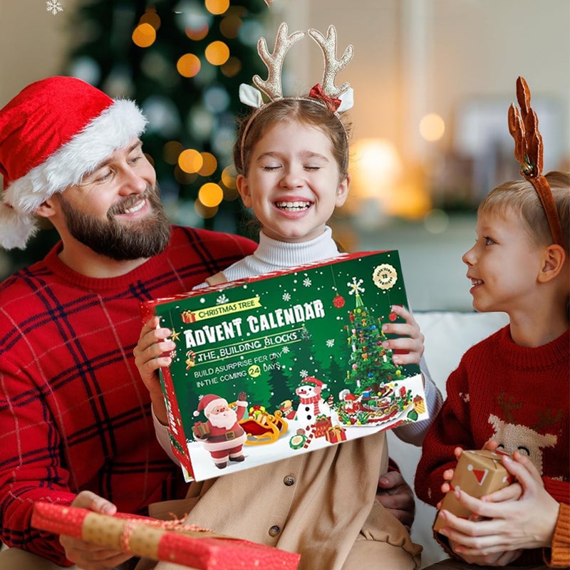 Advent Calendar Christmas Tree Shaped for Children Aged 3 to 6