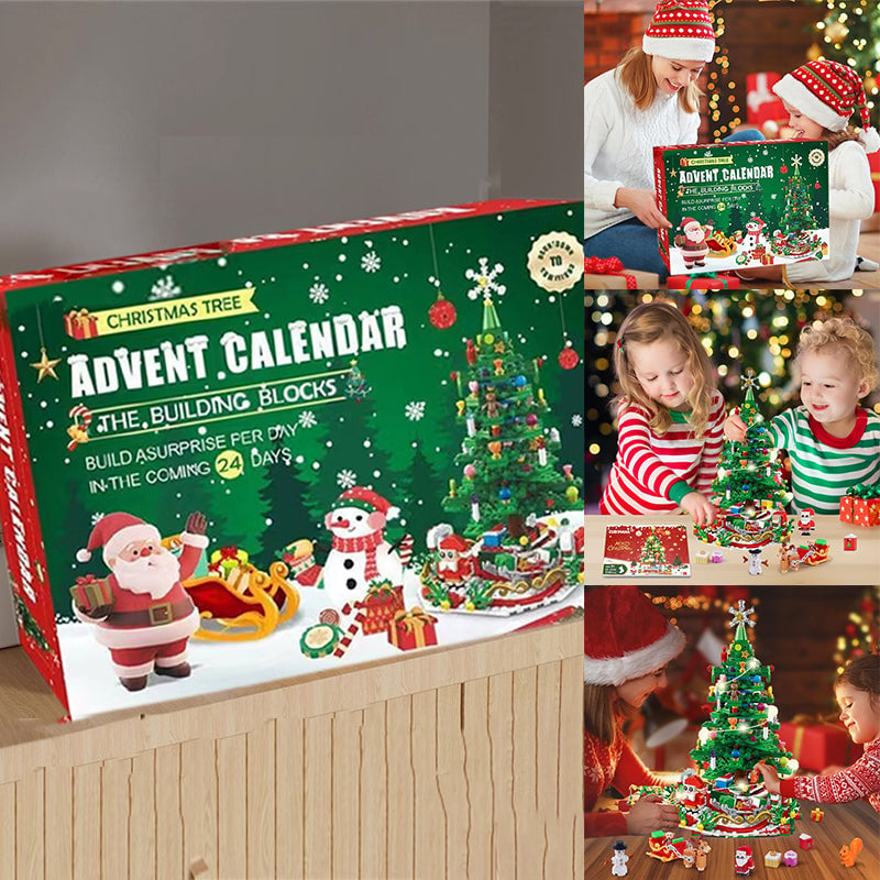 Advent Calendar Christmas Tree Shaped for Children Aged 3 to 6