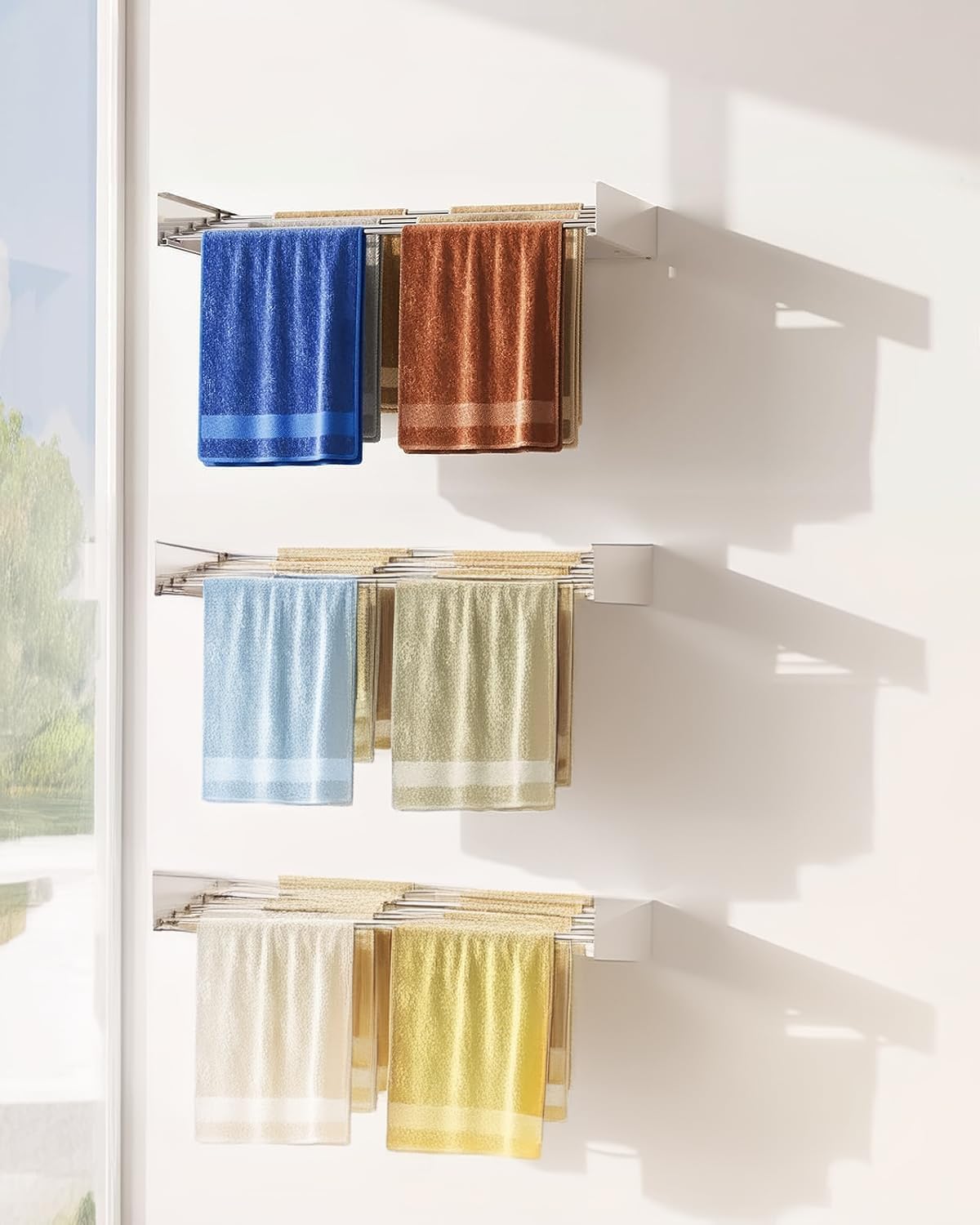 Wall Mounted Clothes Dryer Foldable Laundry Hanger in 80cm and 100cm Widths