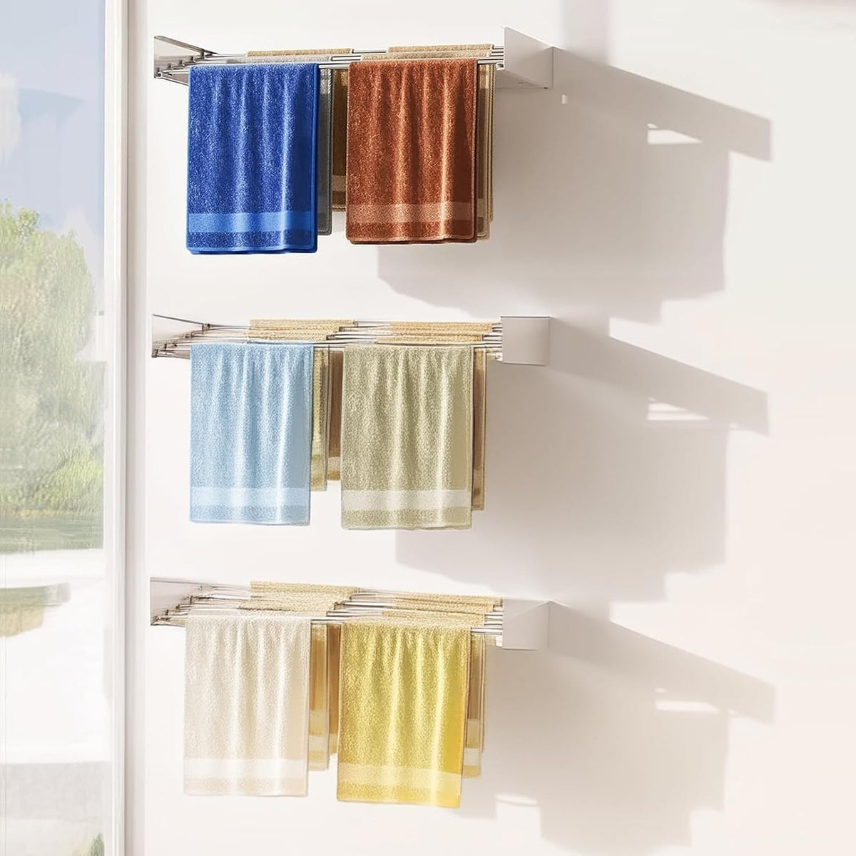 Wall Mounted Clothes Dryer Foldable Laundry Hanger in 80cm and 100cm Widths