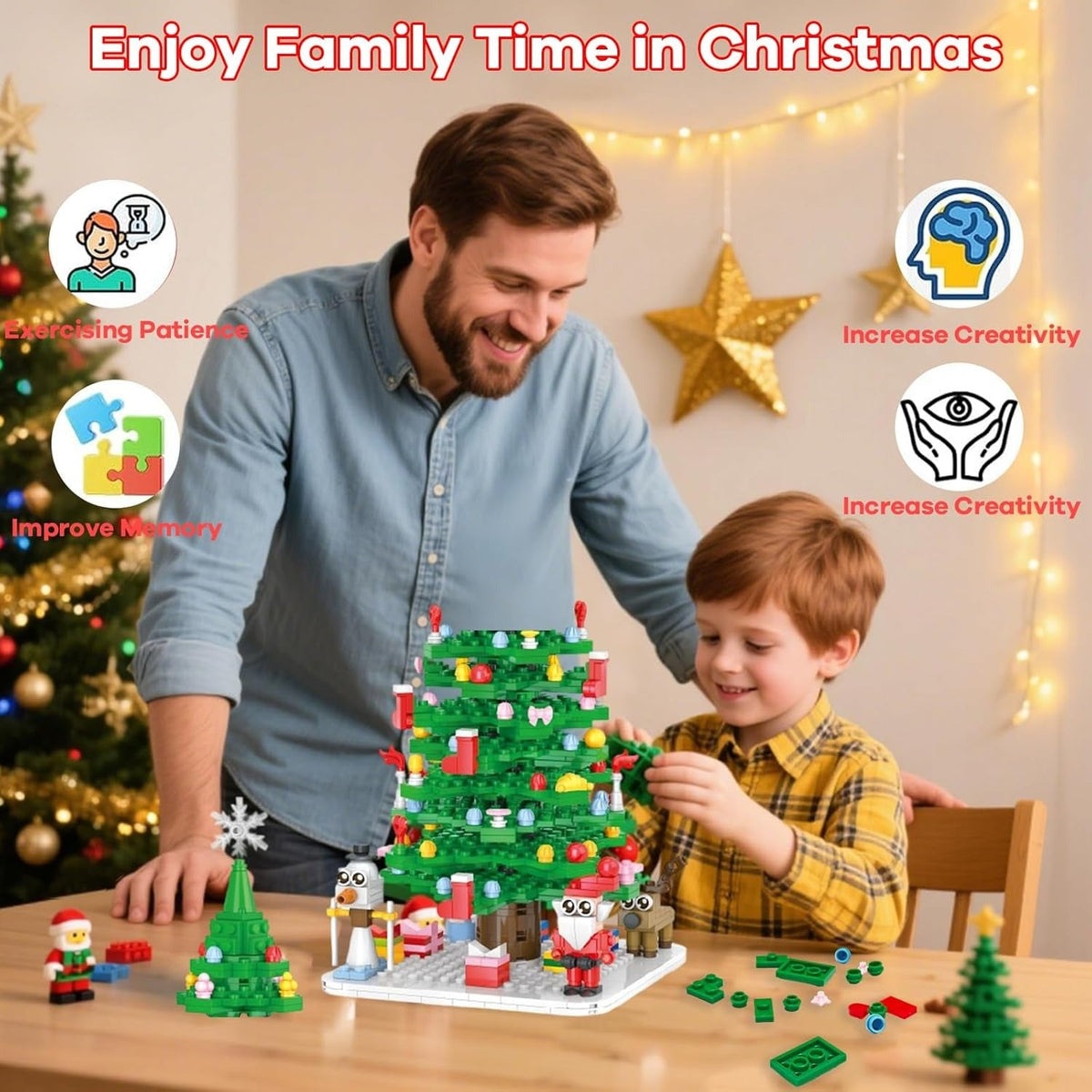 Advent Calendar Building Blocks in a 24 Grid Toy Set