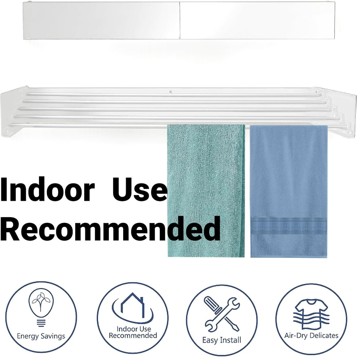 Wall Mounted Clothes Dryer Foldable Laundry Hanger in 80cm and 100cm Widths