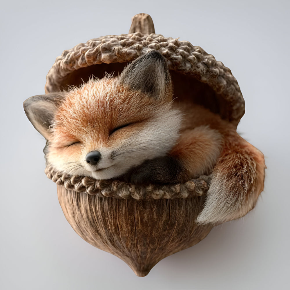 Forest Animal Christmas Ornaments Acorn Tree Decorations in Six Character Designs