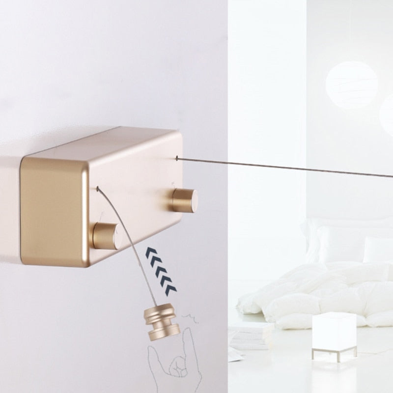 Wall Mounted Retractable Clothes Line with Dual 4.2m Ropes and 20kg Capacity