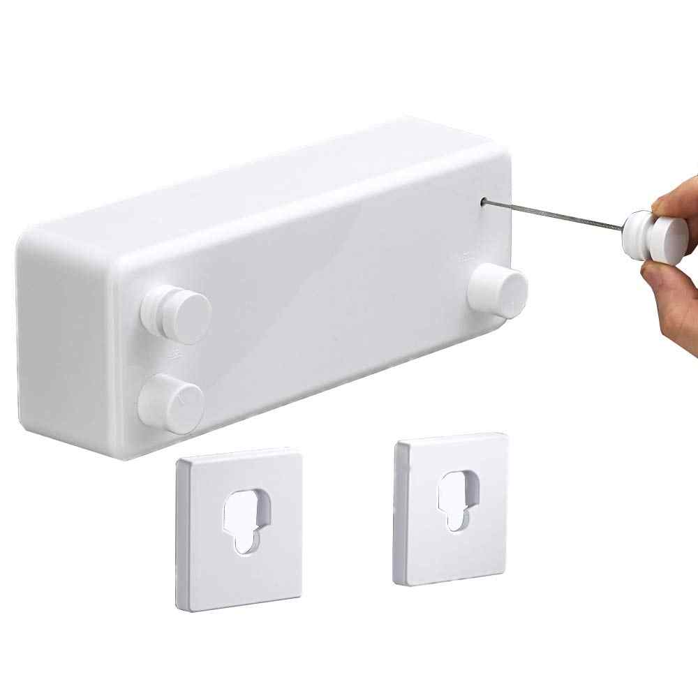 Wall Mounted Retractable Clothes Line with Dual 4.2m Ropes and 20kg Capacity