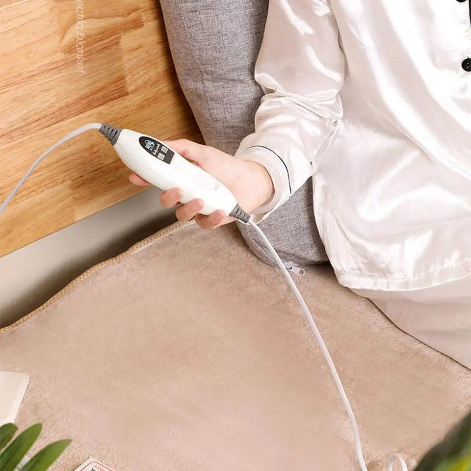 Electric Fleece Blanket Heated Throw for Bed and Sofa with Soft Fleece Surface