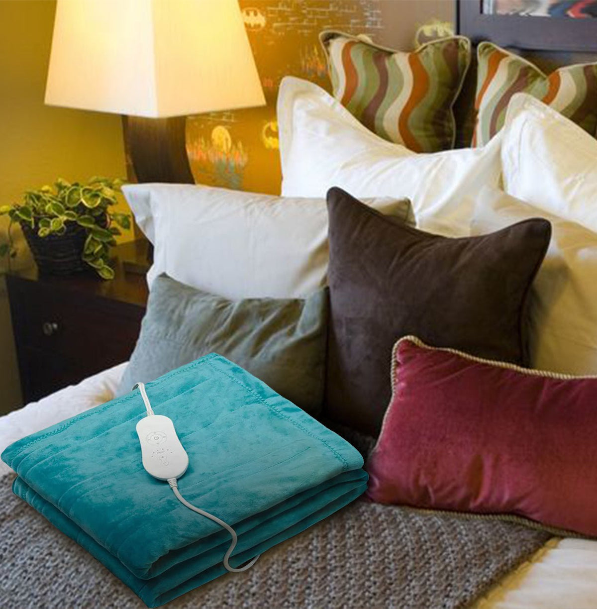 Heated Blanket for Bed and Sofa Large Electric Throw with Even Warmth and Controller