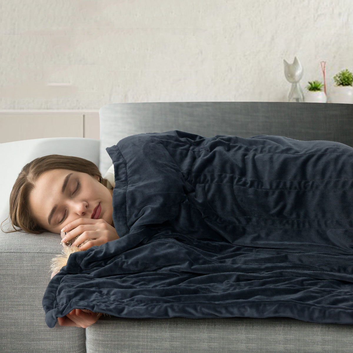 Electric Fleece Blanket Heated Throw for Sofa and Bed with Warm Fleece Surface