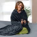 Electric Fleece Blanket Heated Throw for Sofa and Bed with Warm Fleece Surface