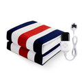 Heated Blanket for Sofa and Bed with Plaid Design and Adjustable Temperature Control