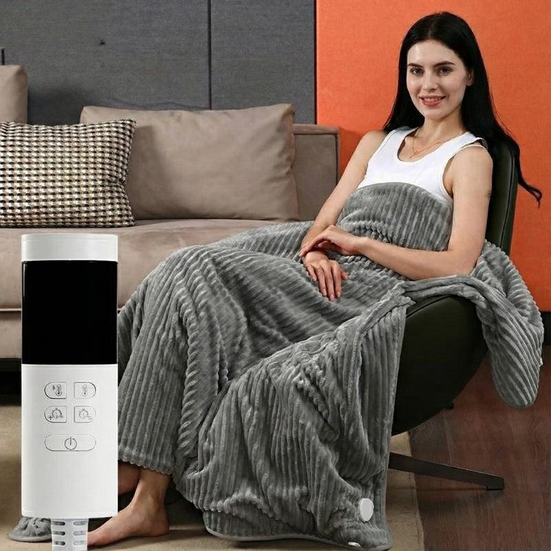Electric Heated Throw Blanket Washable Fleece Throw for Sofa and Bed with Controller