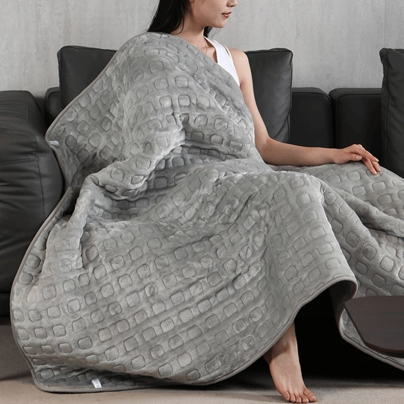 Electric Heated Throw Blanket Washable Fleece Throw for Sofa and Bed with Controller