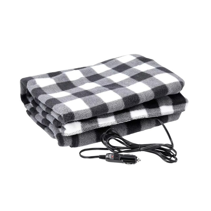 Electric Warm Blanket Heated Car Blanket with Plug In Power for Winter Journeys