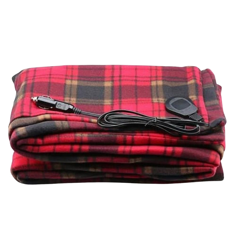 Electric Warm Blanket Heated Car Blanket with Plug In Power for Winter Journeys