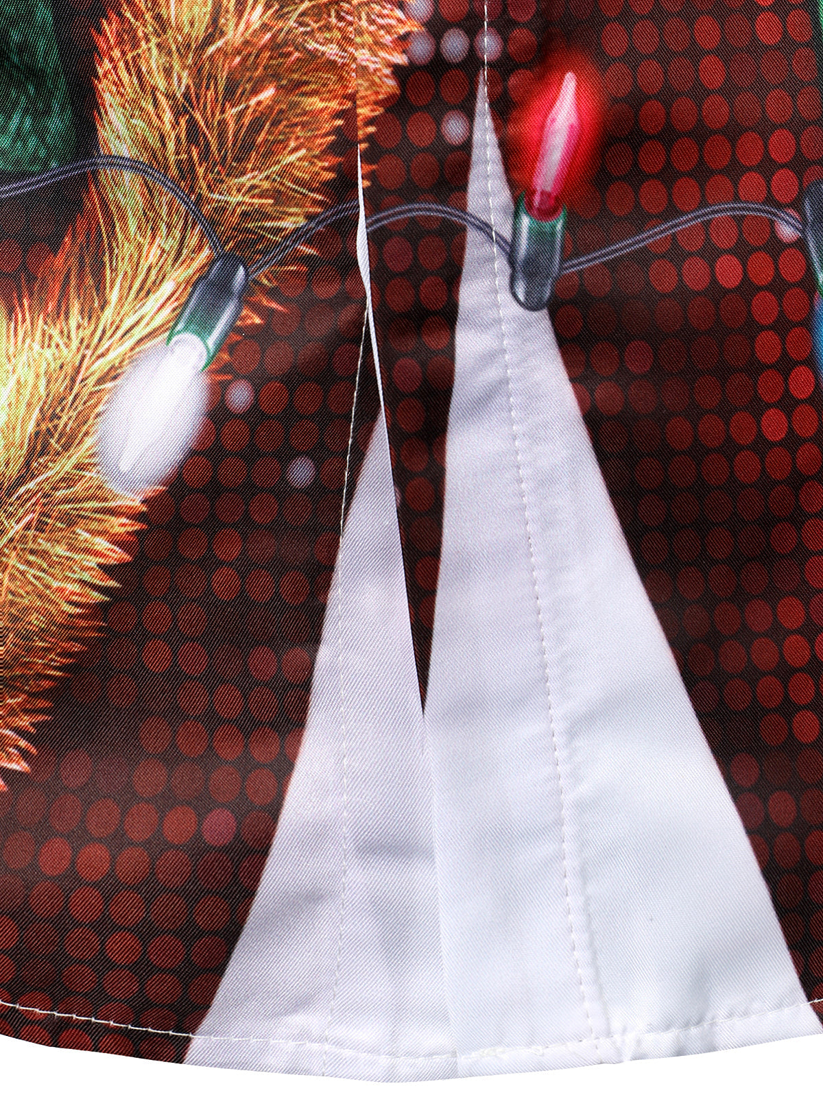 Funny Outfits Christmas Shirt Red Button Front Long Sleeve with Festive Disco Print